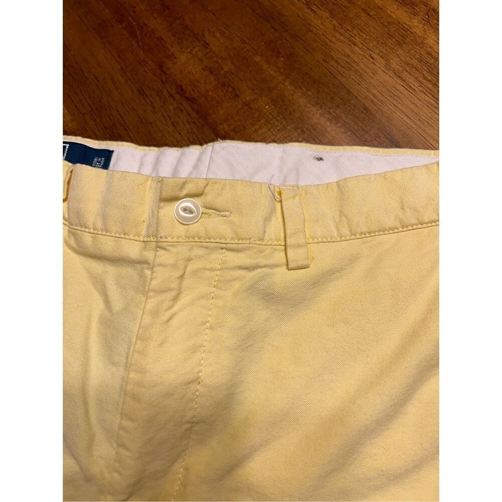 Ralph Lauren Polo Shorts Mens 31 Yellow Flat Front Chino Golf Preston - Picture 9 of 10